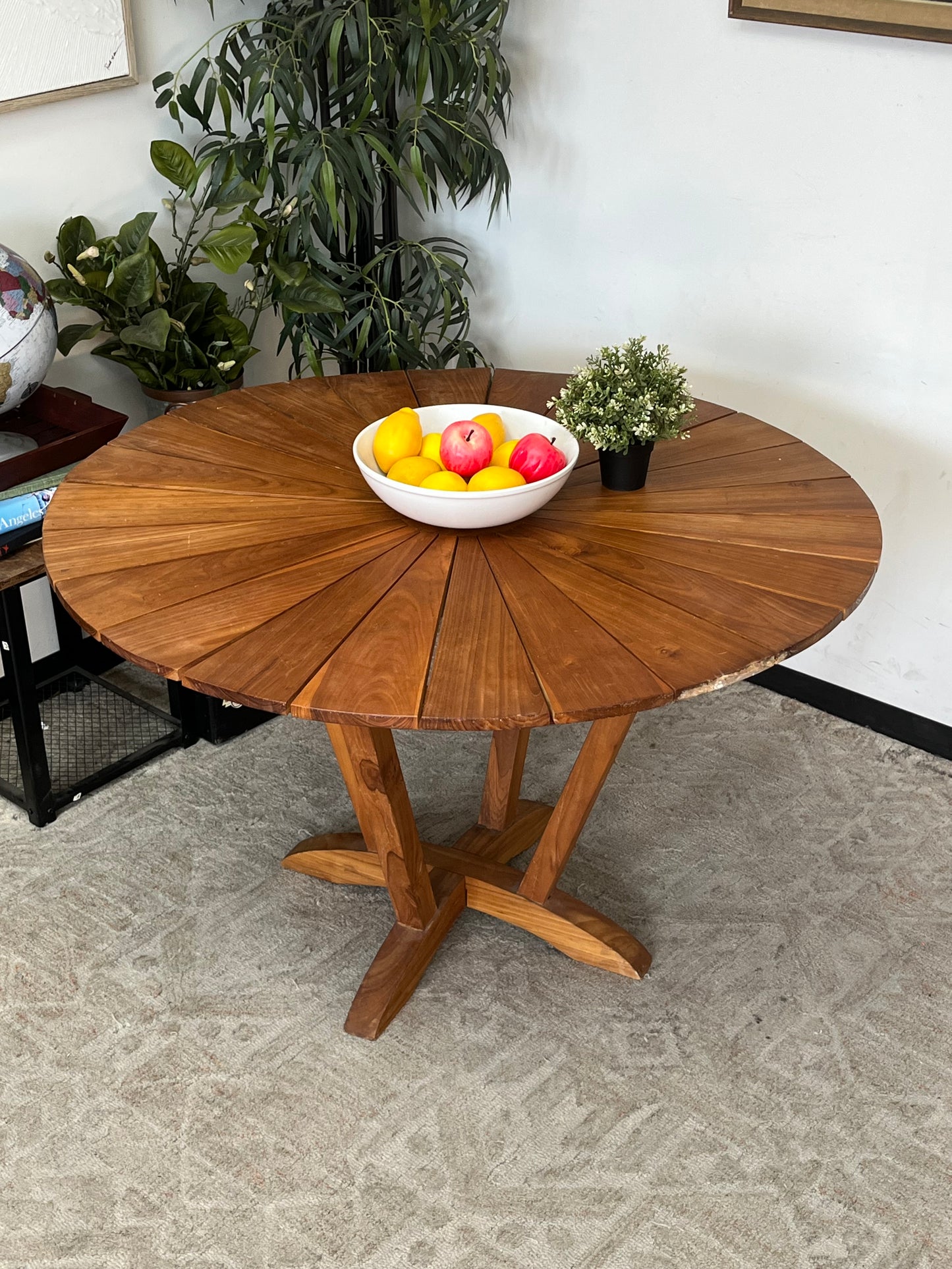 Outdoor 47" Oval Wooden Table