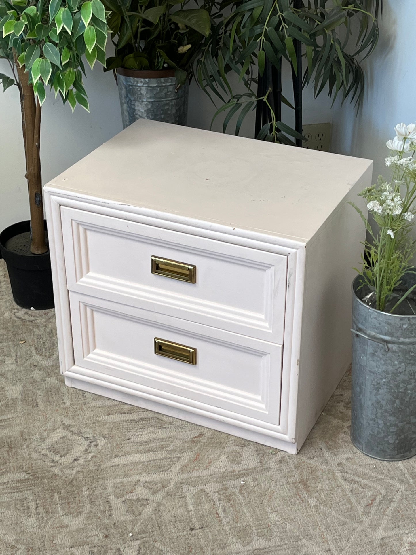 Mid Century Style Pink Nightstands