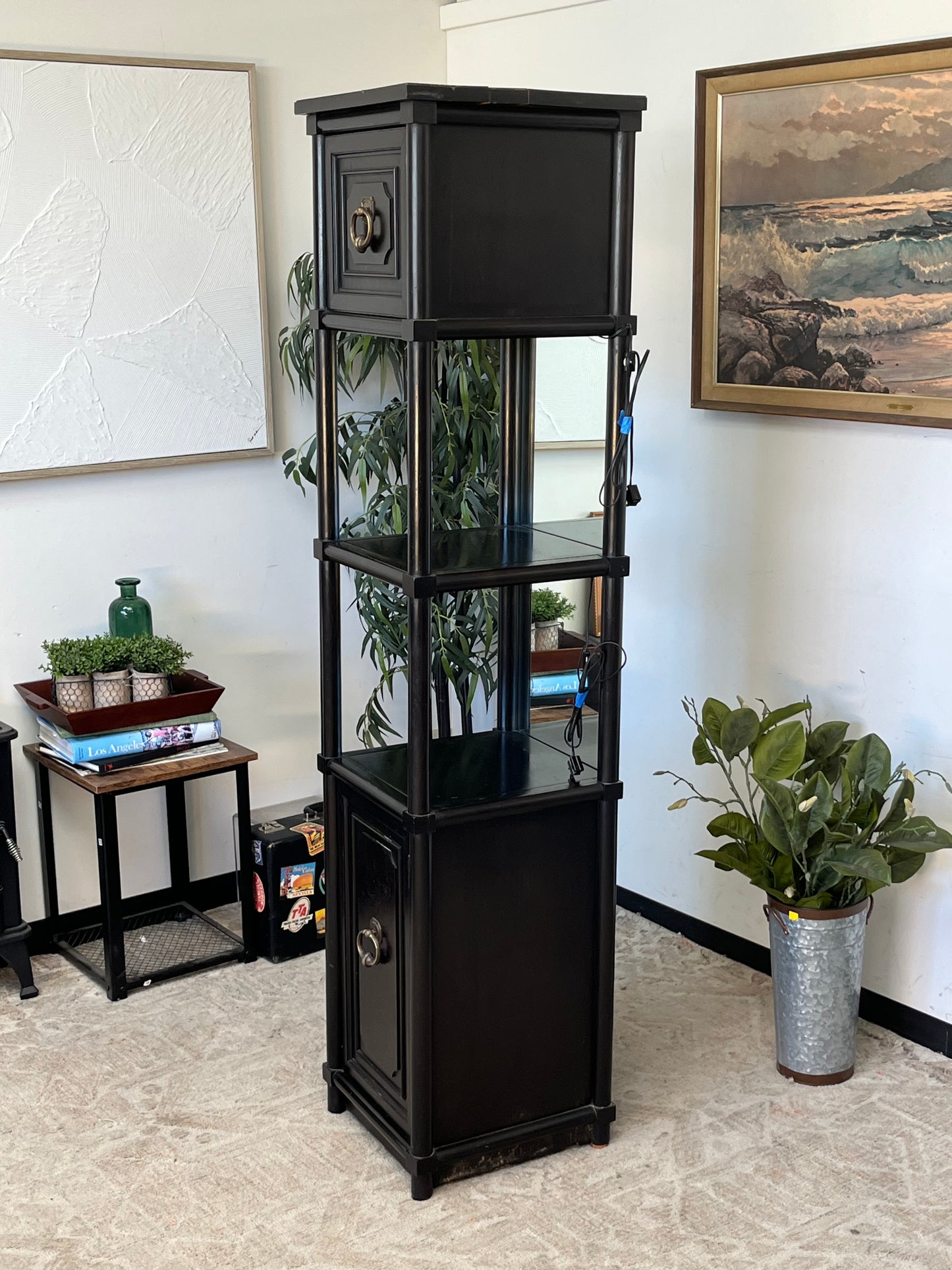 Thomasville Furniture Antique Style Tall Cabinet