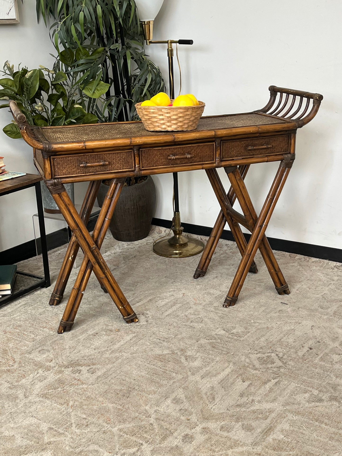 Rattan Console Table