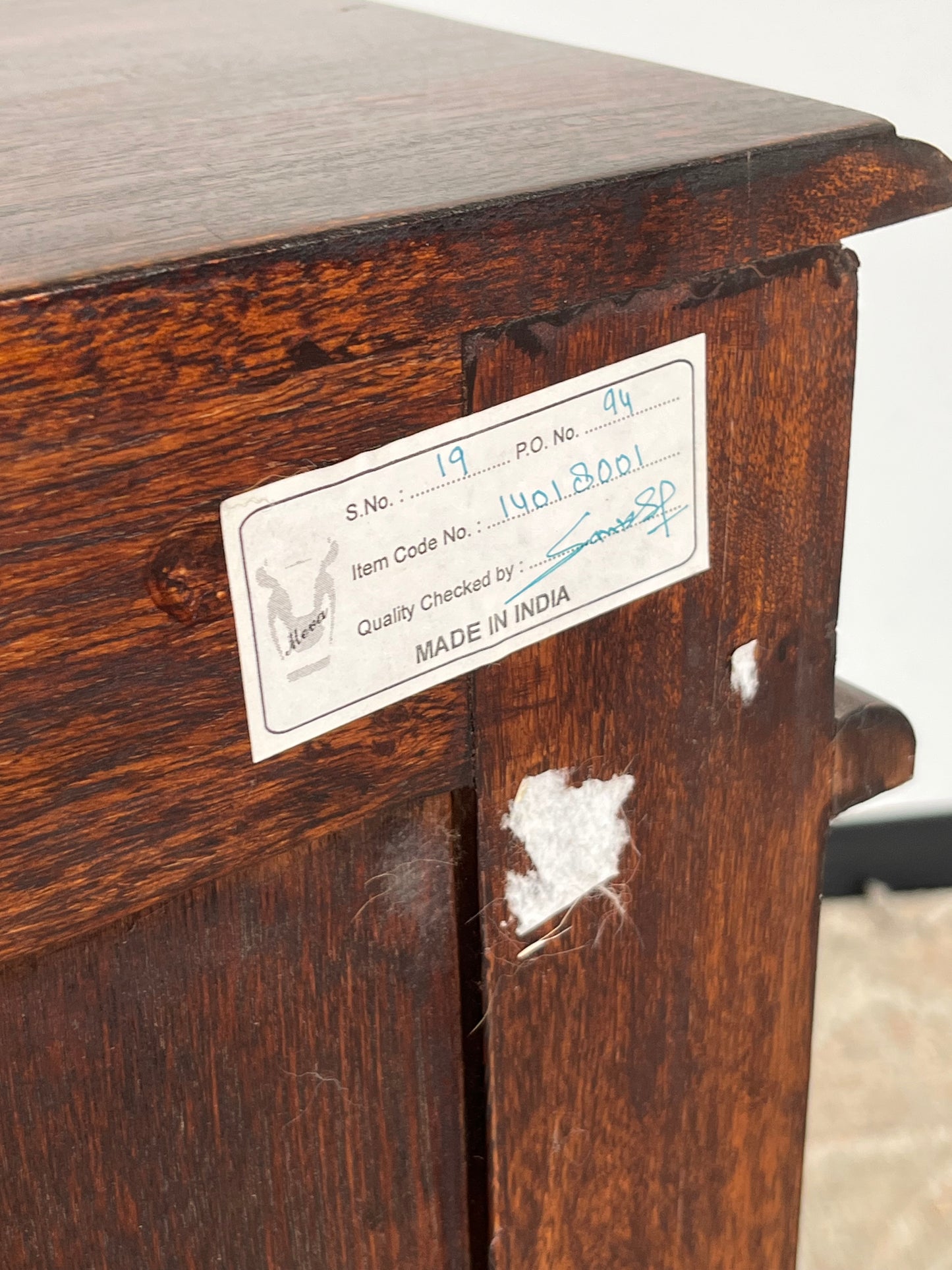 Rosewood Asian Style Cabinet