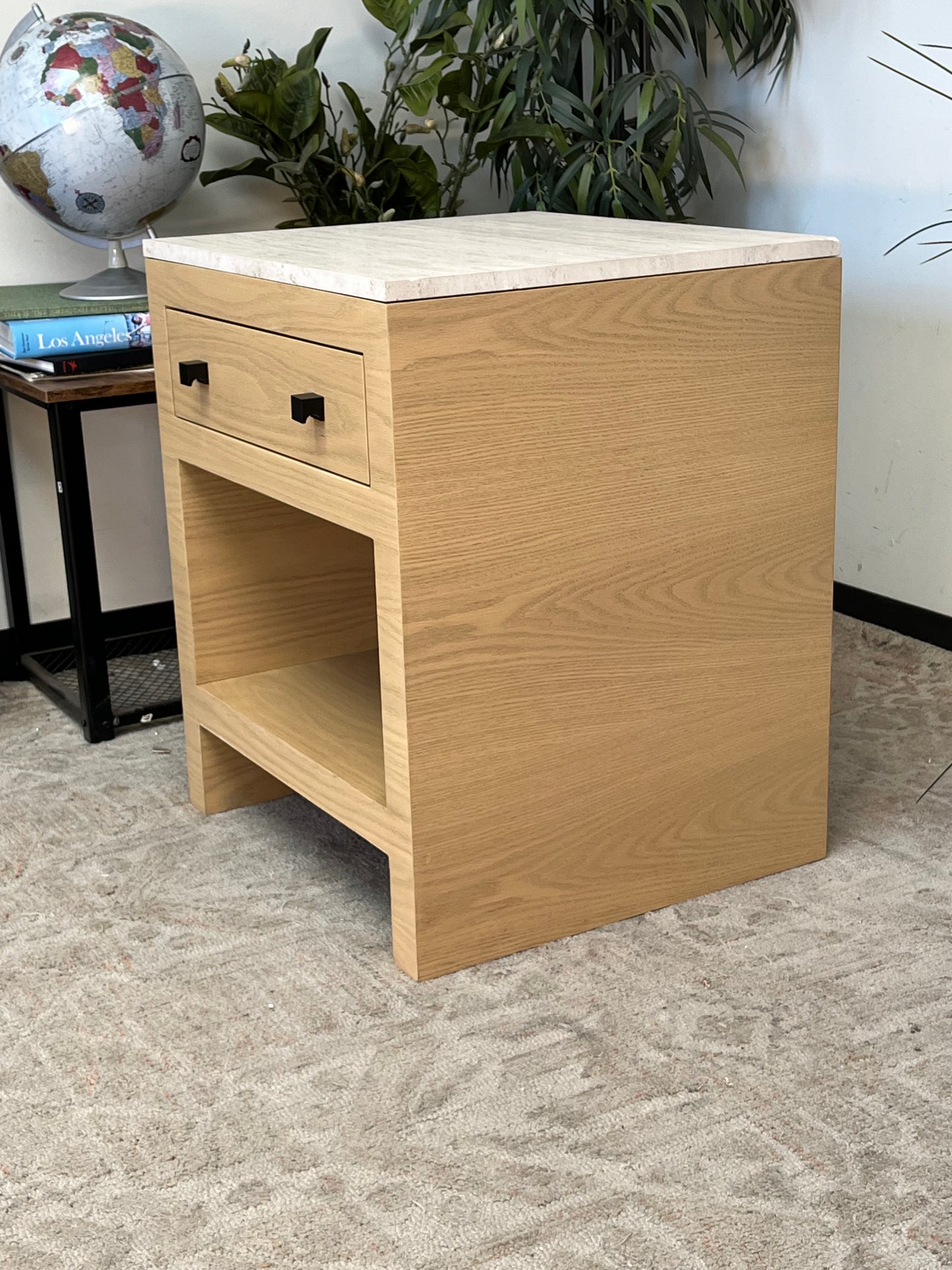 KREISS Stone Top Single Drawer Nightstand