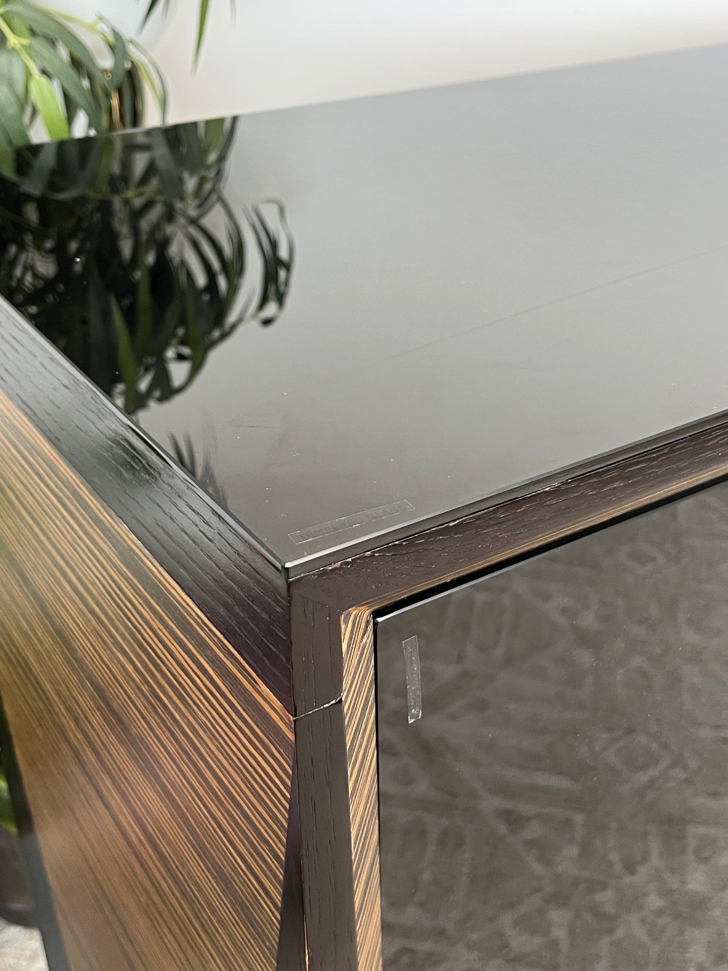 Modern Black Lacquer Chest of Drawers