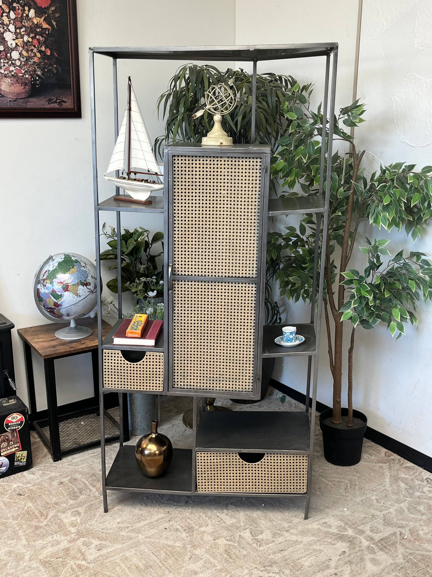 Industrial Style Metal Bookcase