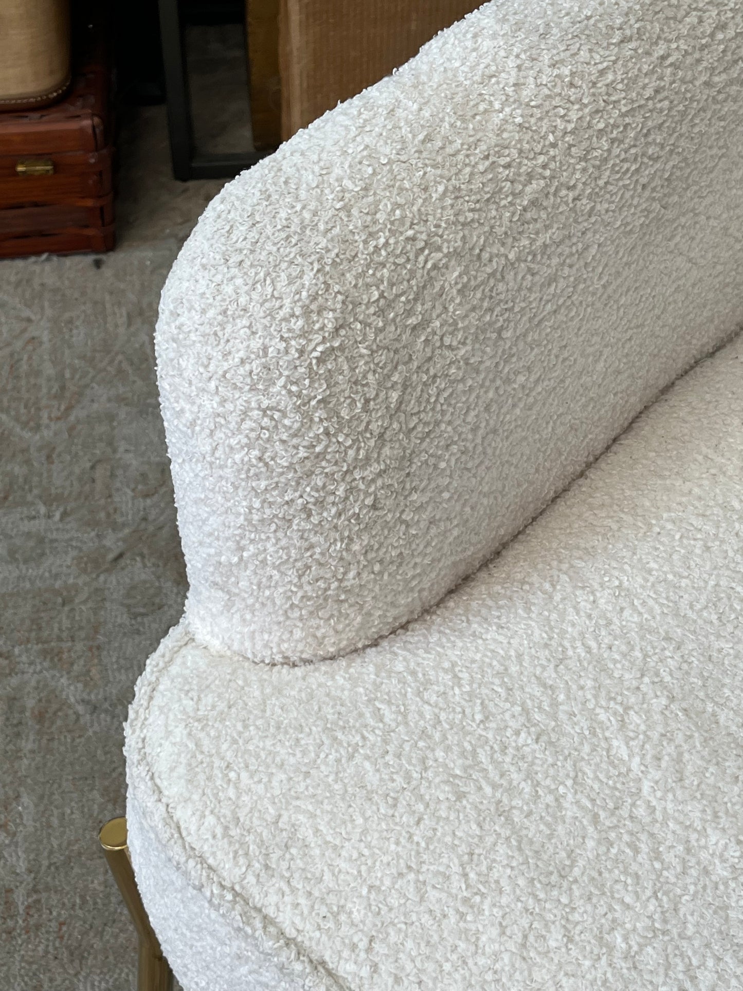 Modern Fuzzy High-Back Chair
