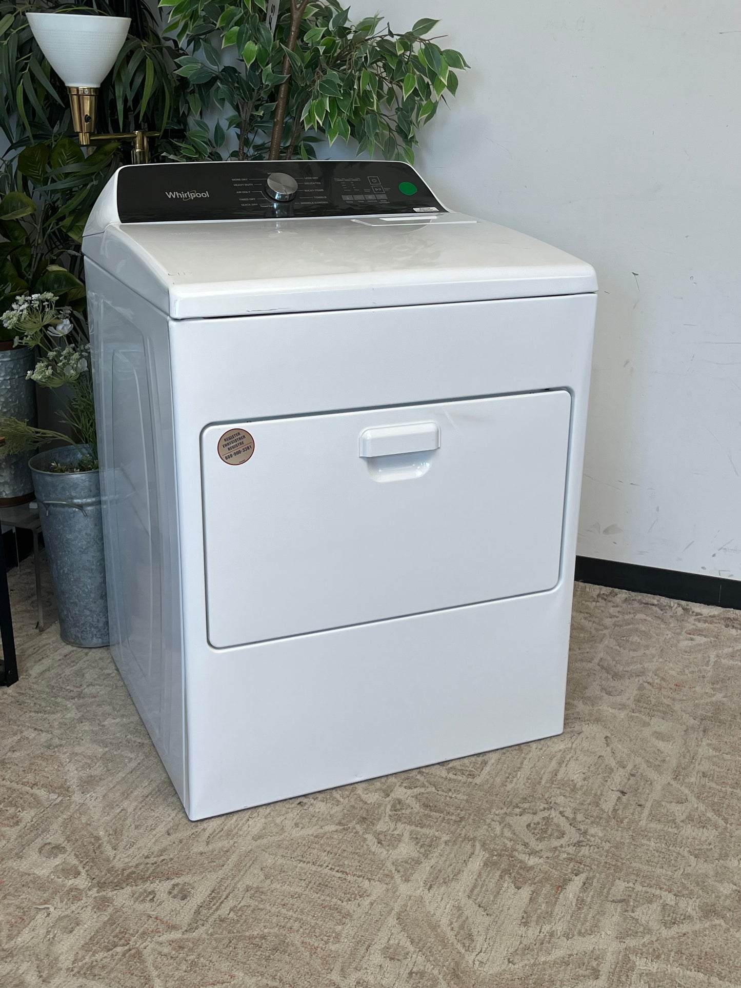 Whirlpool 7 cu. ft. White Top Load Electric Dryer Without Plug - Scratched