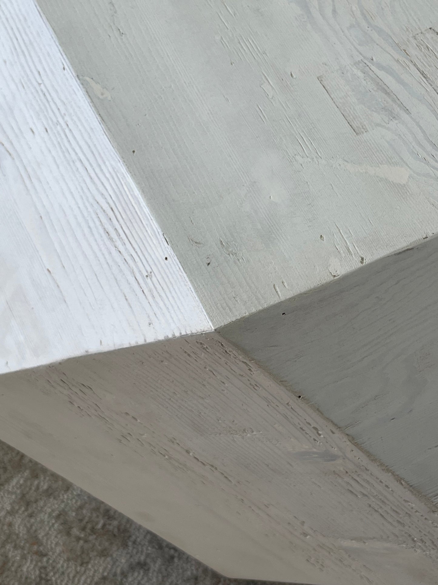 Geometric Cube White Nightsand