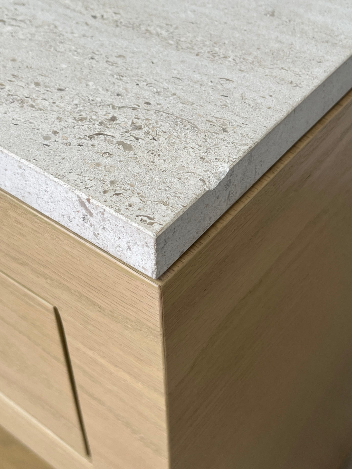 KREISS Stone Top Single Drawer Nightstand
