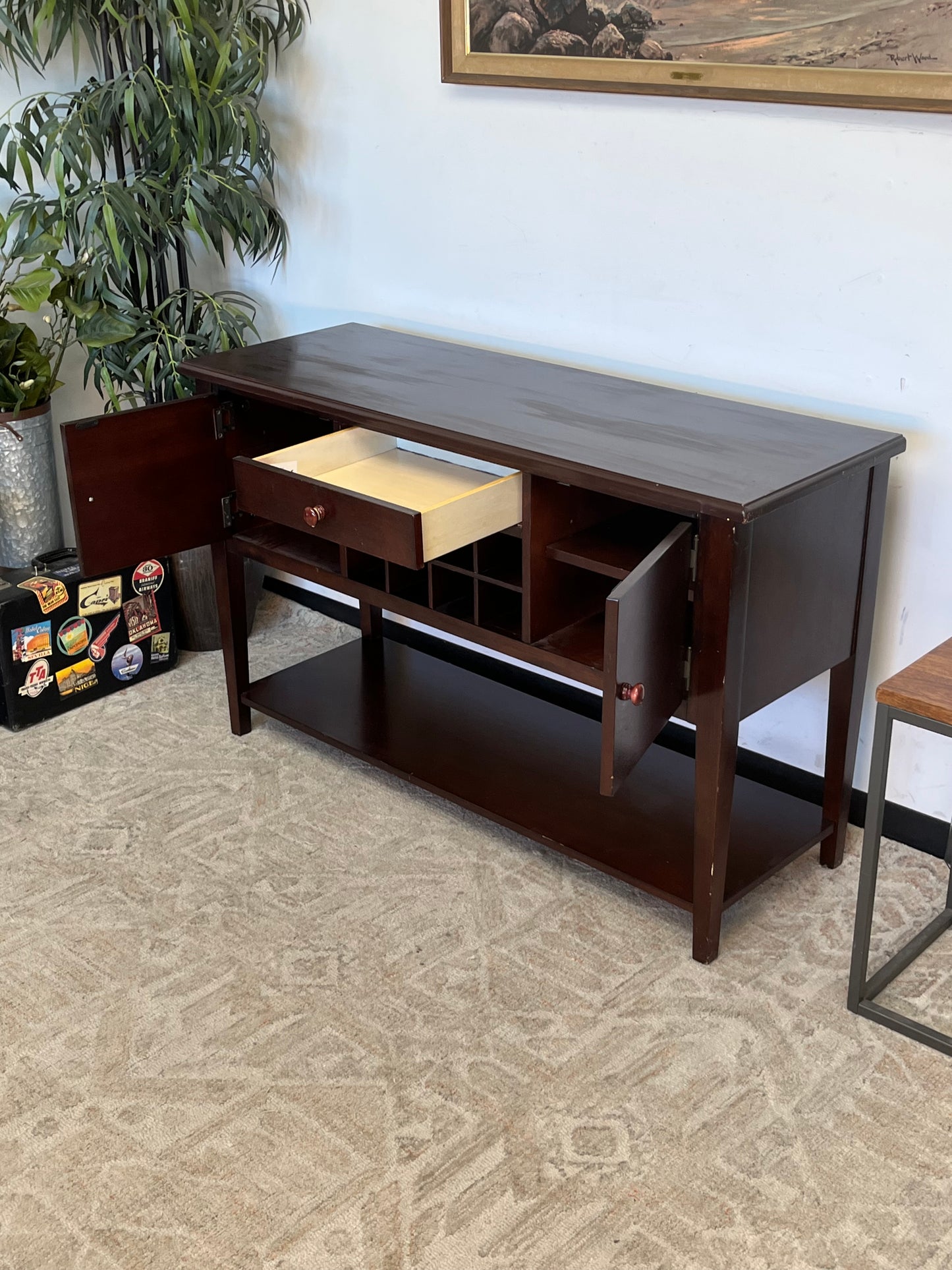 Craftsman Style Buffet w/Wine Rack