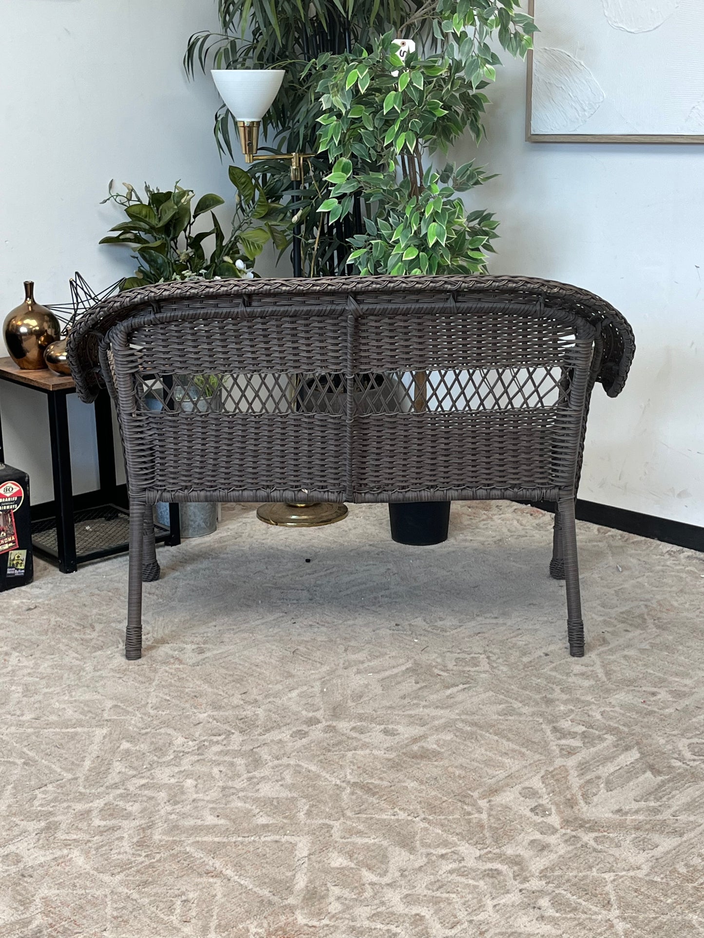 Hampton Bay Outdoor Poly Rattan Loveseat