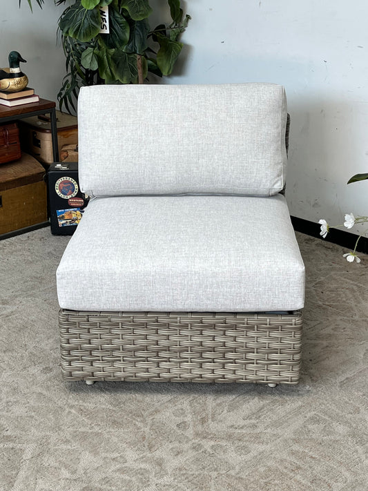 Wicker Outdoor Armless Chair