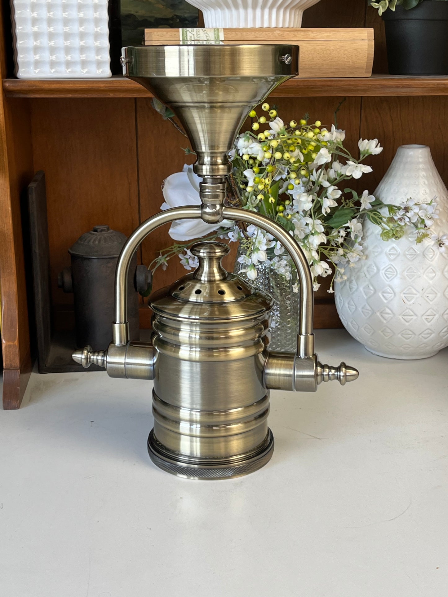 Vintage Style Brass Tone Hanging Light