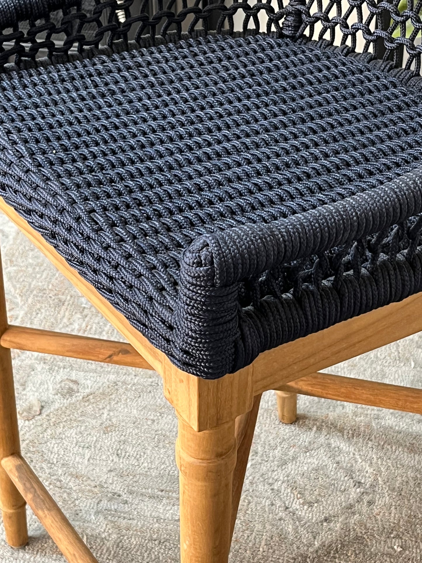 Woven Rope Outdoor Counter Stool