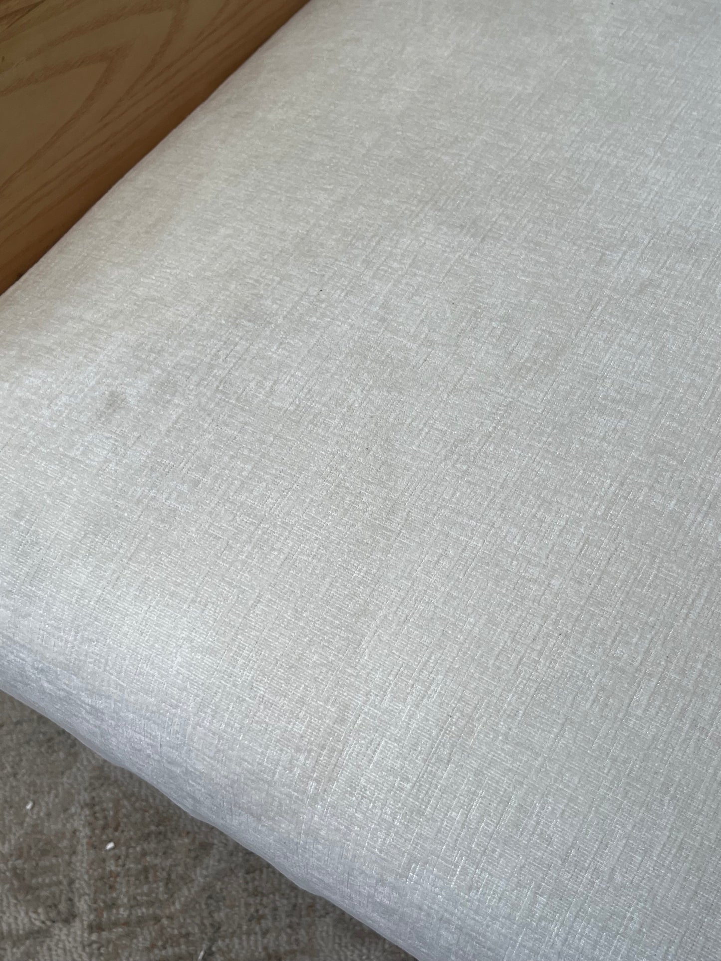 Mid Century Style Rattan & Linen Single Sofa Bed