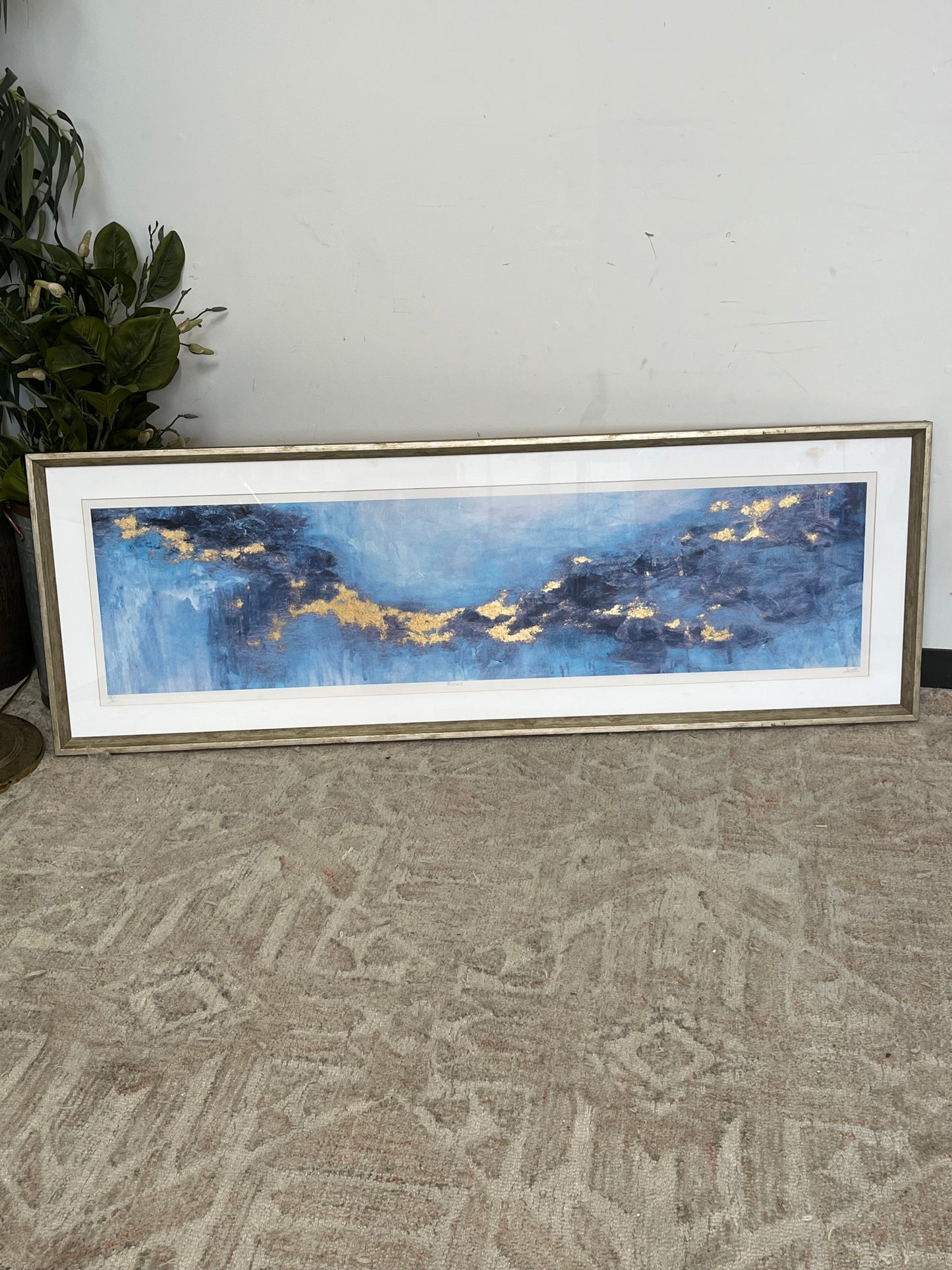 Artist Signed Abstract Dusted Brushstroke Landscape Artwork