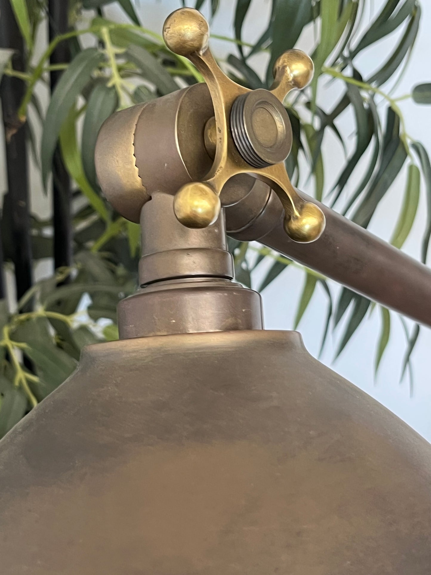 Leviton Mid Century Brass Dome Floor Lamp