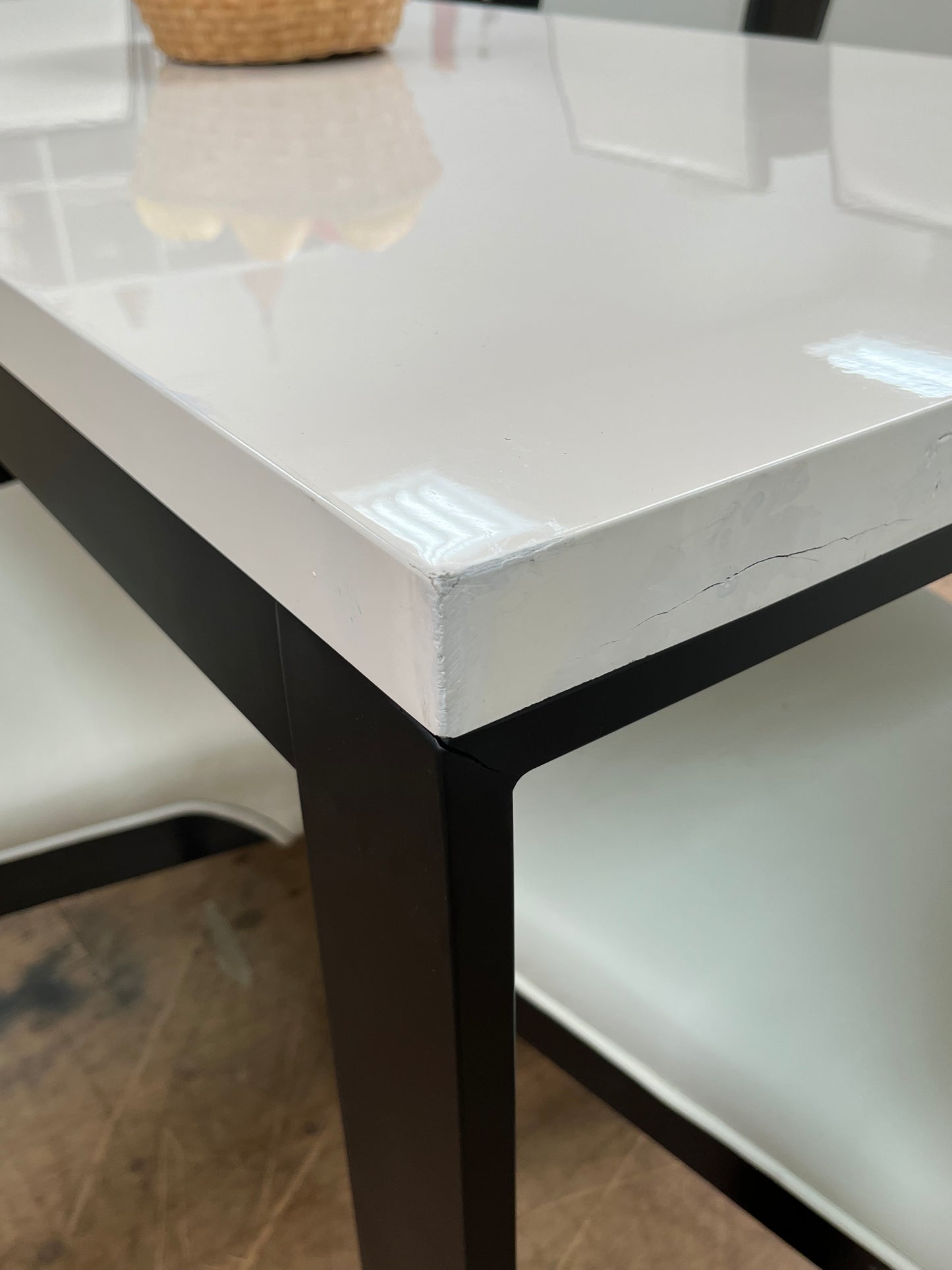 Modern Style White Dining Set With 6 Chairs