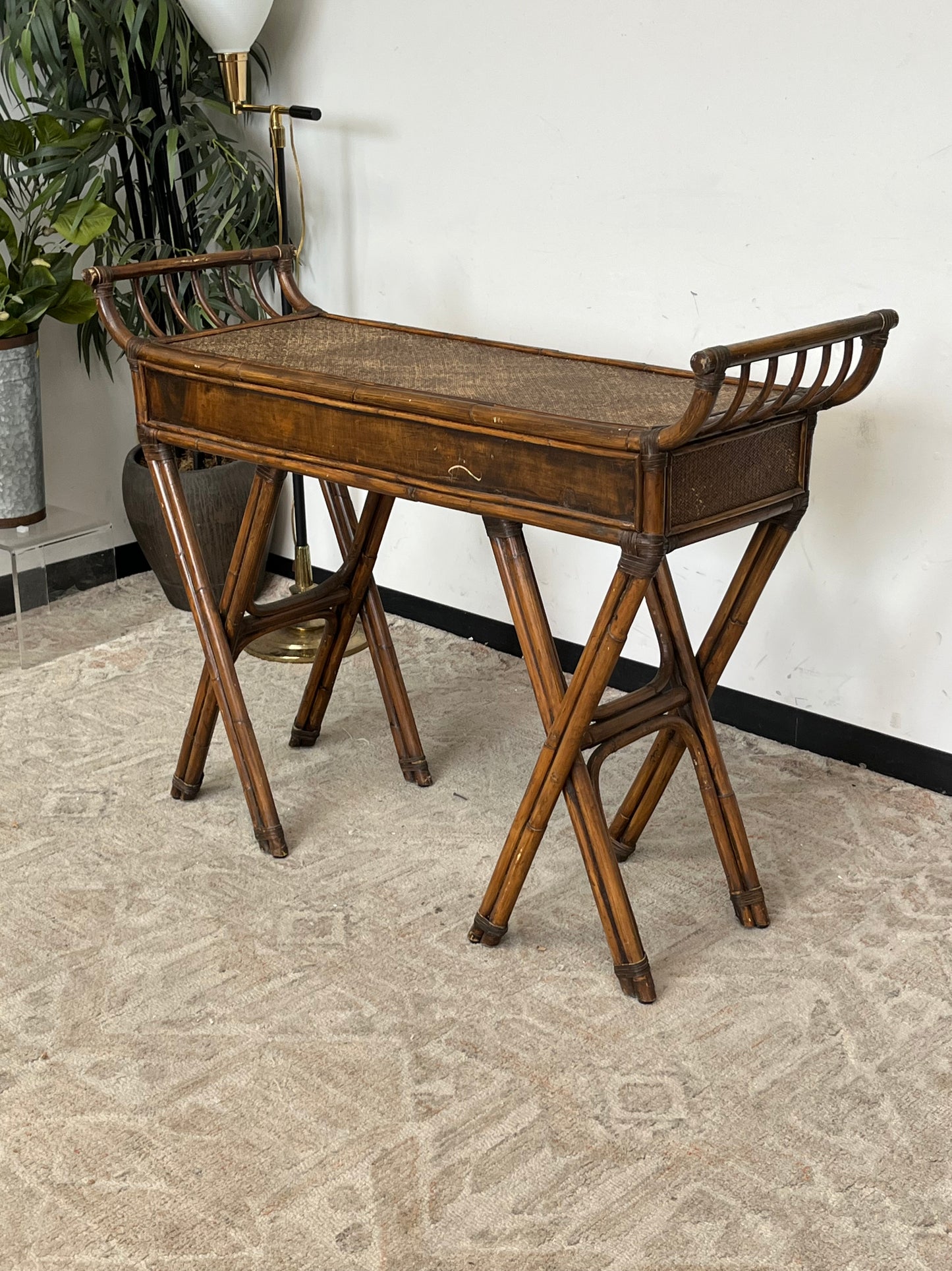 Rattan Console Table