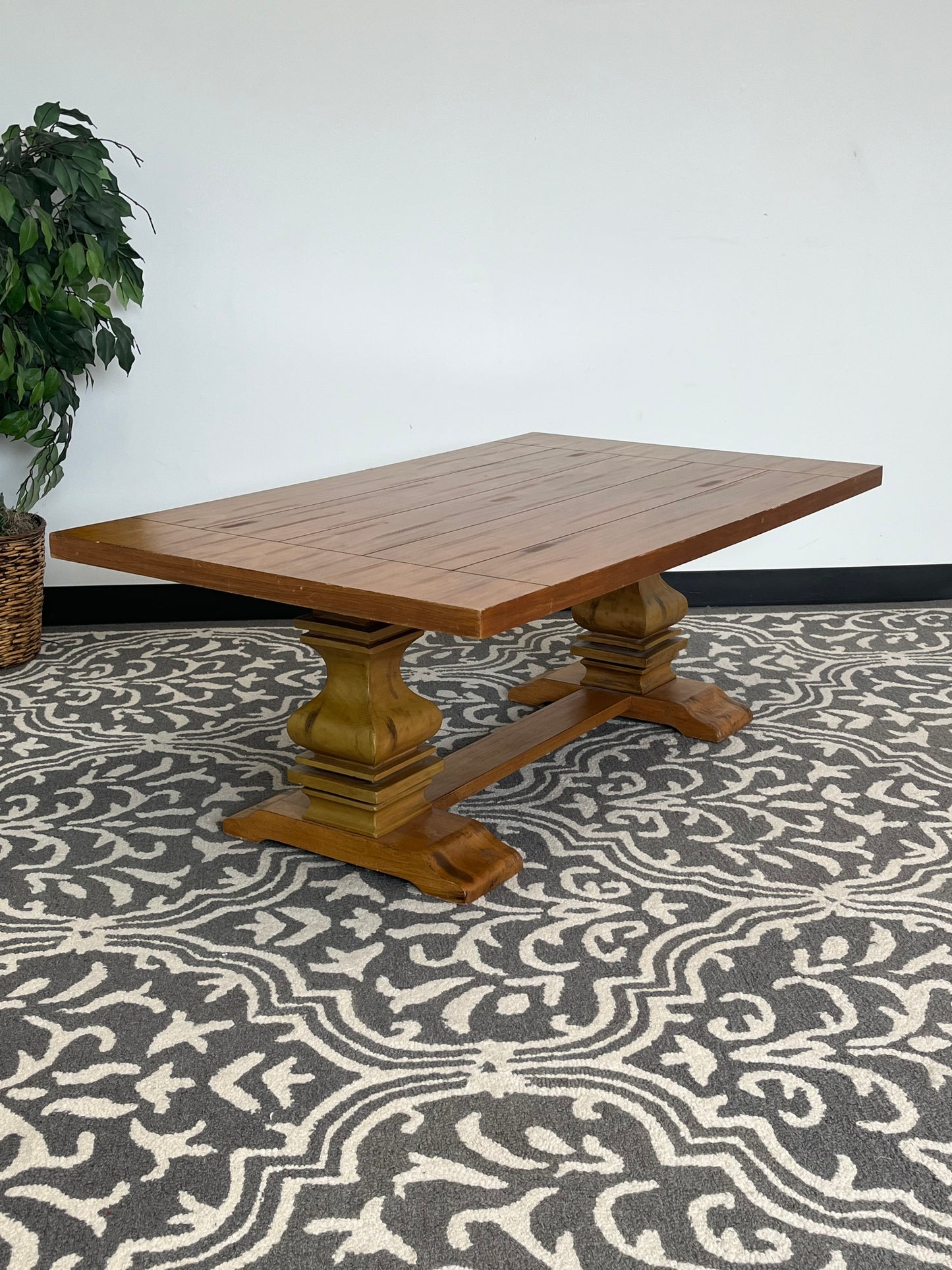 Double Pedestal Coffee Table