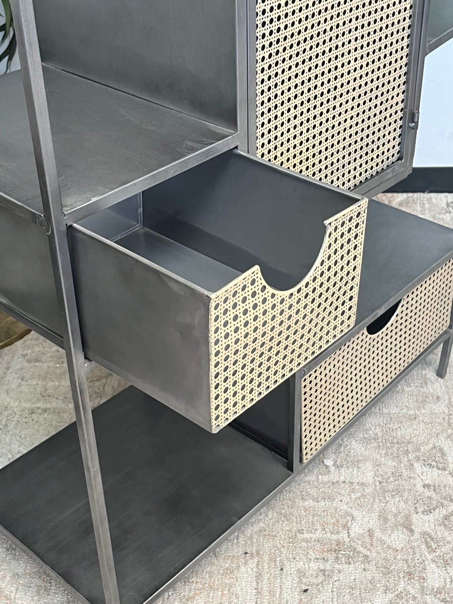 Industrial Style Metal Bookcase
