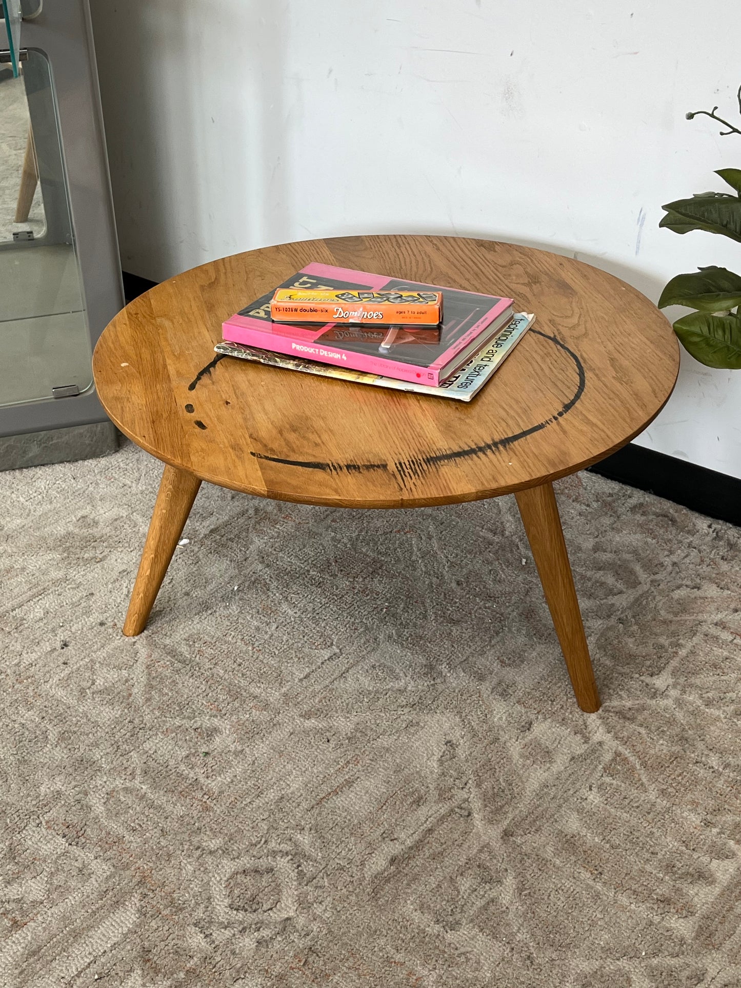 Mid-Century Style Wooden Coffee Table - Stained