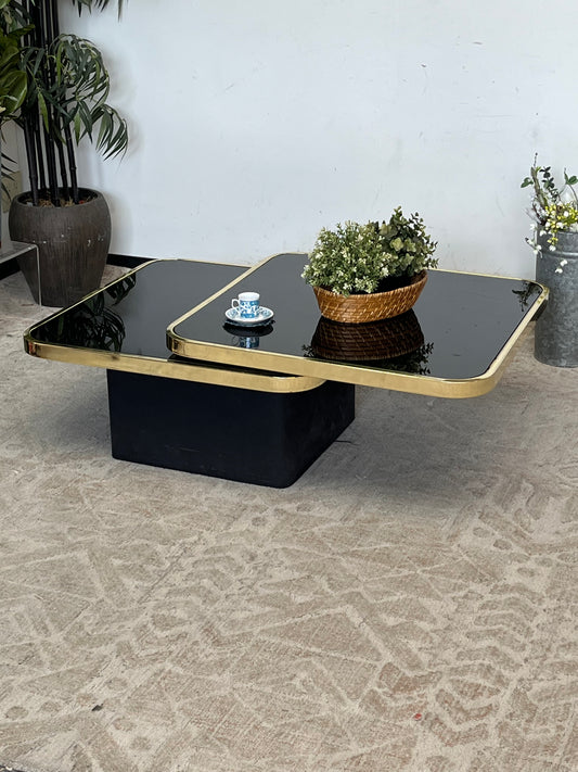 Modern Black & Gold Coffee Table