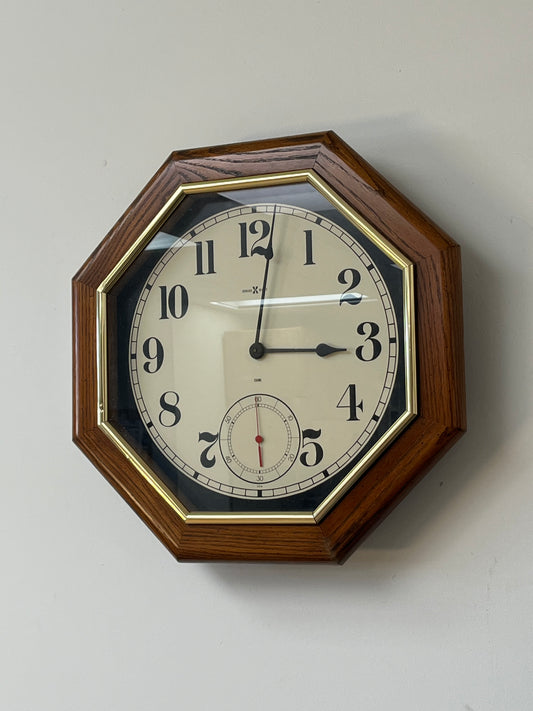 Vintage Howard Miller Octagon Wall Clock