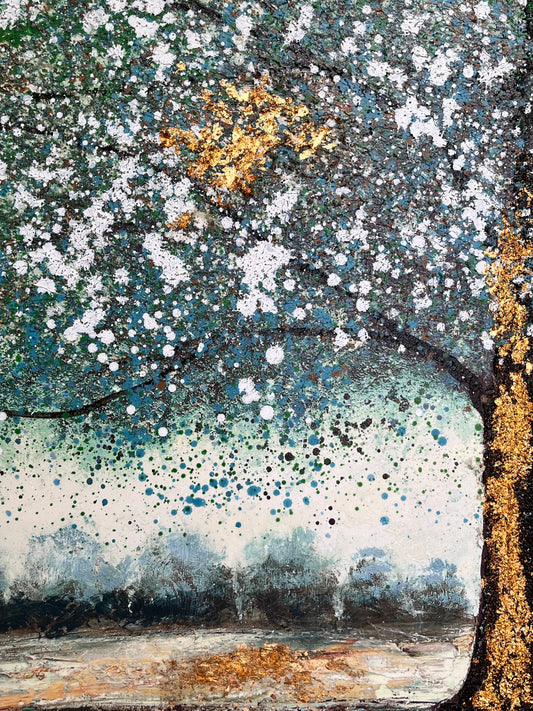 Textured Framed Landscape Artwork
