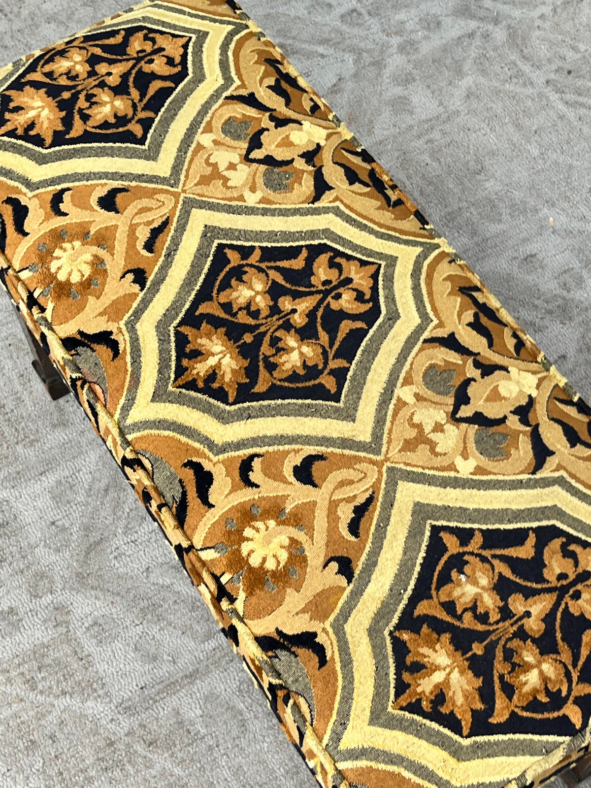 Vintage Tapestry Piano Bench