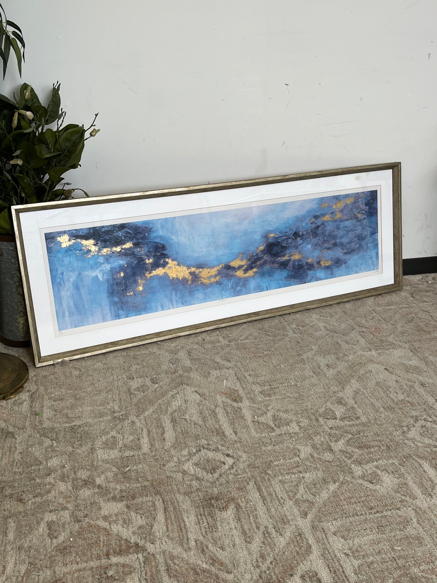 Artist Signed Abstract Dusted Brushstroke Landscape Artwork