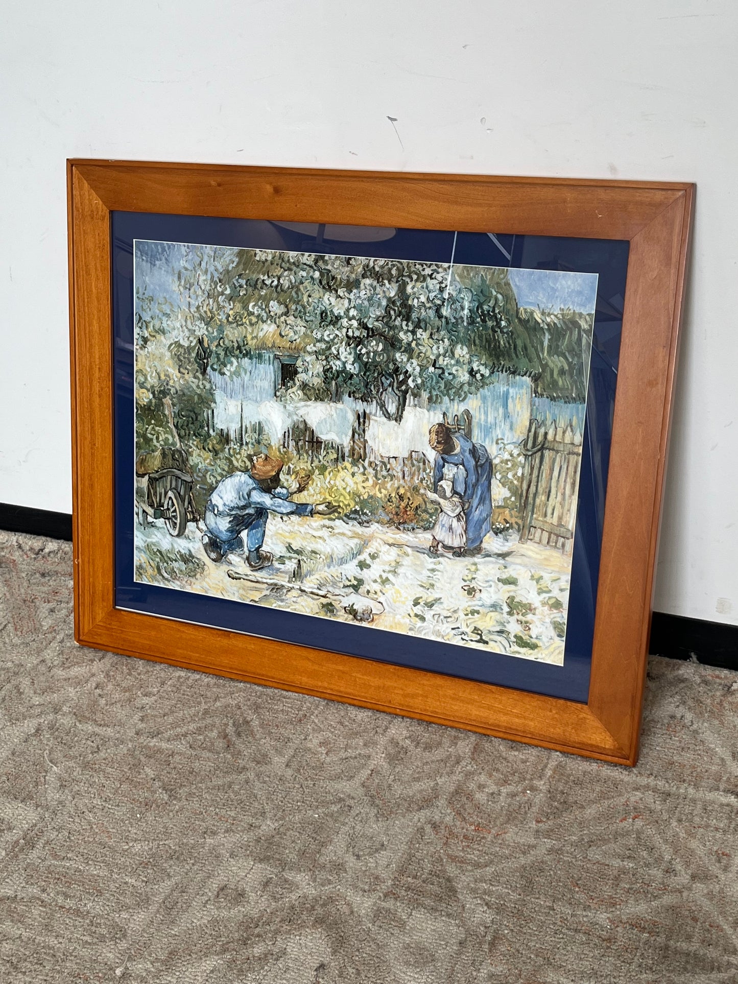 Vincent Van Gogh "First Steps, After Millet" Framed Artwork