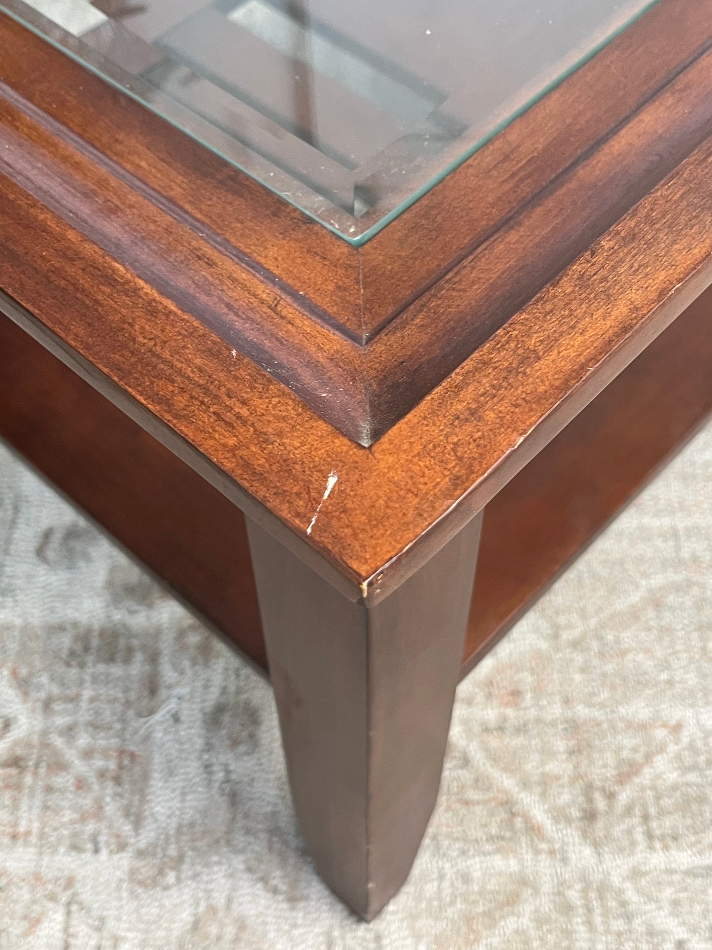 Craftsman Style Glass Coffee Table