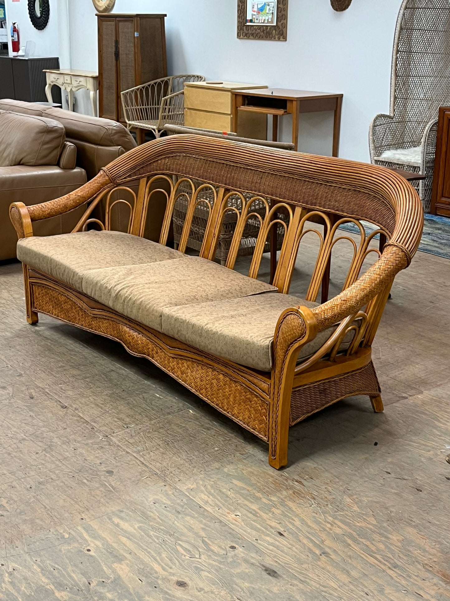 Vintage Style Jade Furniture Outdoor Rattan Couch