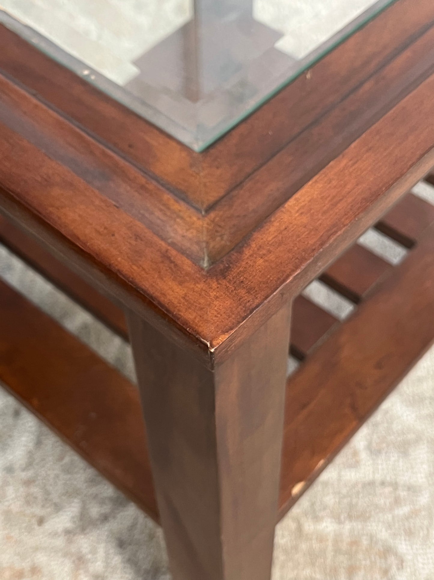 Craftsman Style Glass Nightstand
