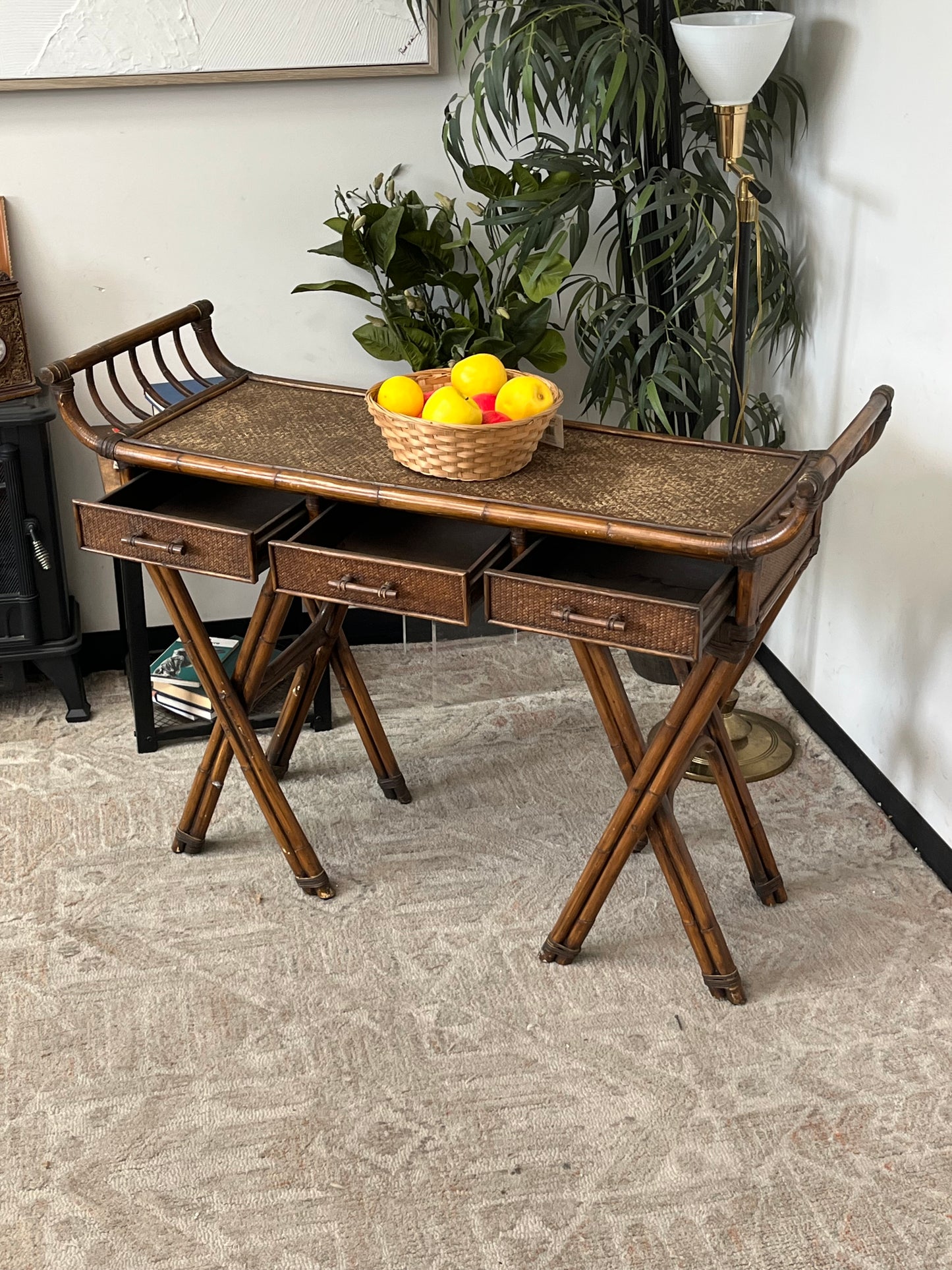 Rattan Console Table