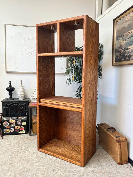 Mid Century 72" Wooden Bookcase