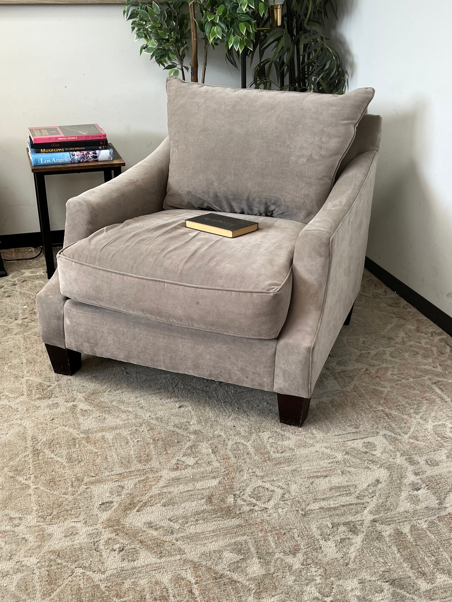Broyhill Furniture Grey Suede Finish Sofa Chair