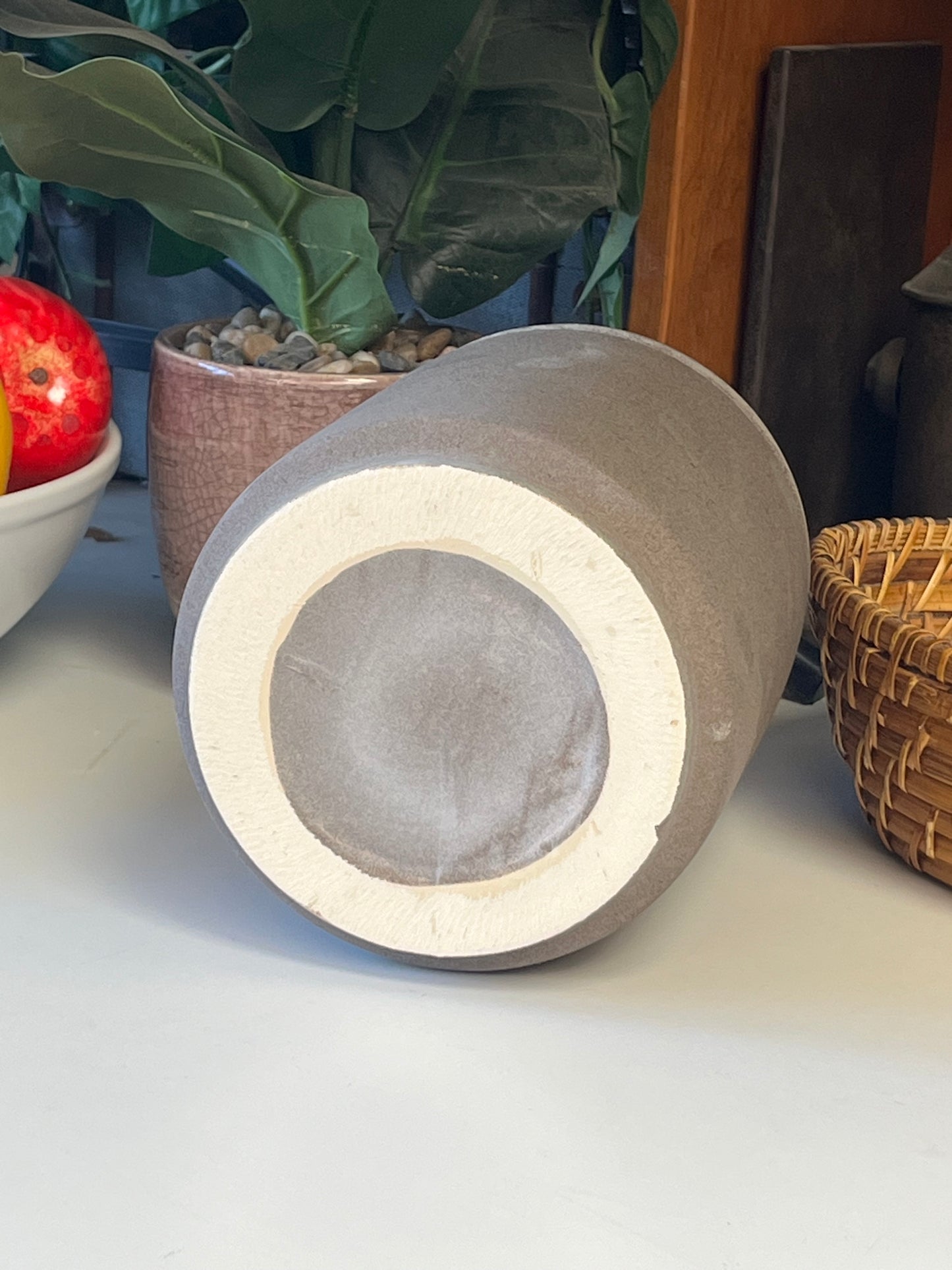 Ceramic All Weather Planter Dark Gray