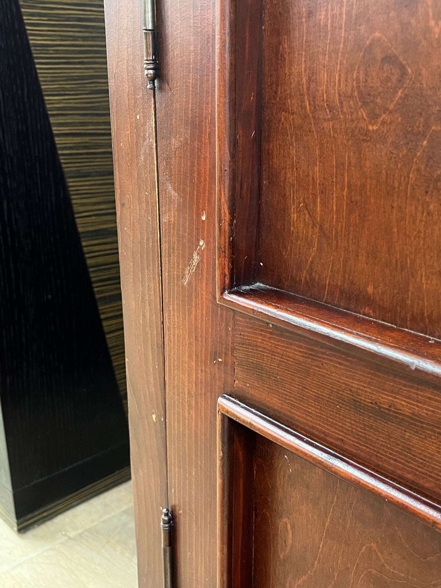 Wooden Media Storage Cabinet With Two Adjoining Bookcases