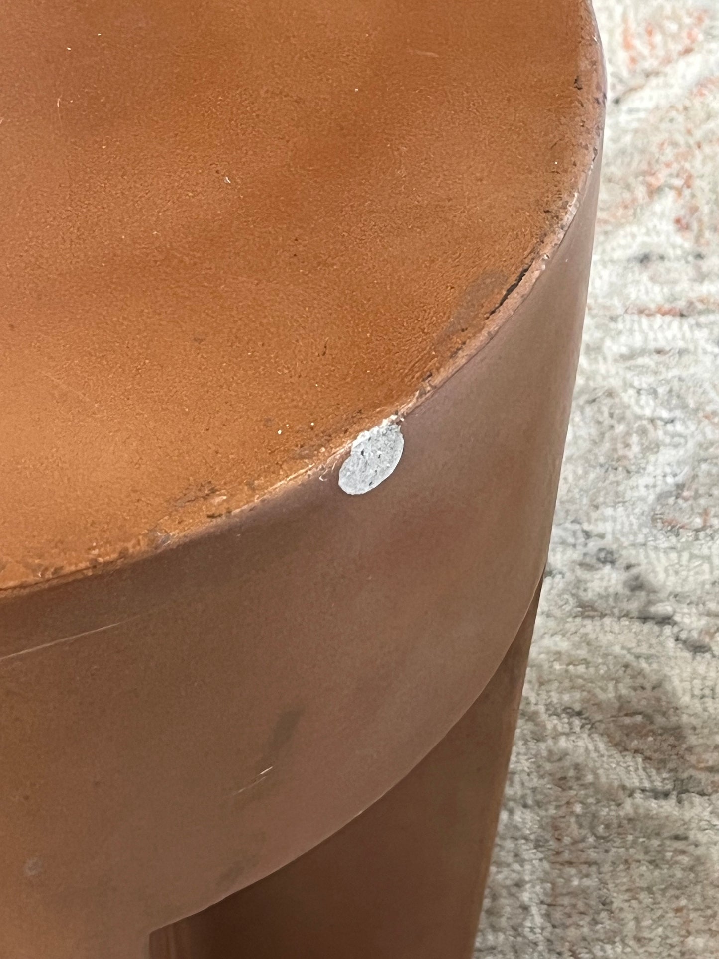 Stone Brown Oval End Table