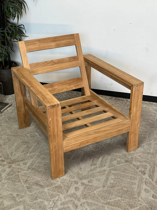 Outdoor Wooden Armchair - Missing Cushions