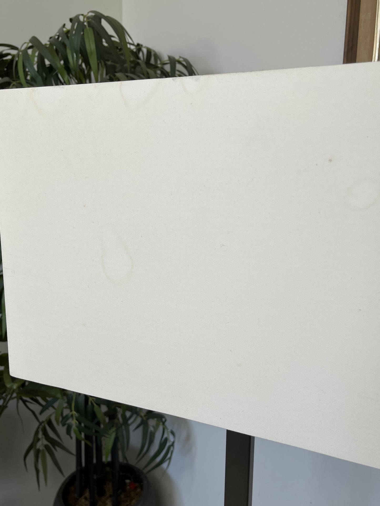 CB2 Modern White Linen Floor Lamp