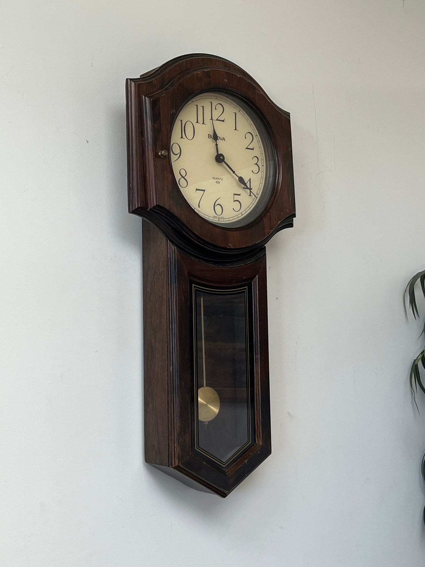 Vintage Bulova Pendulum Wall Clock