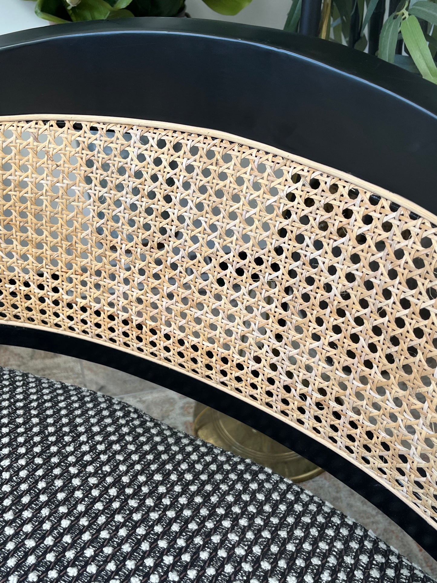Mid Century Style Rattan Arm Chair