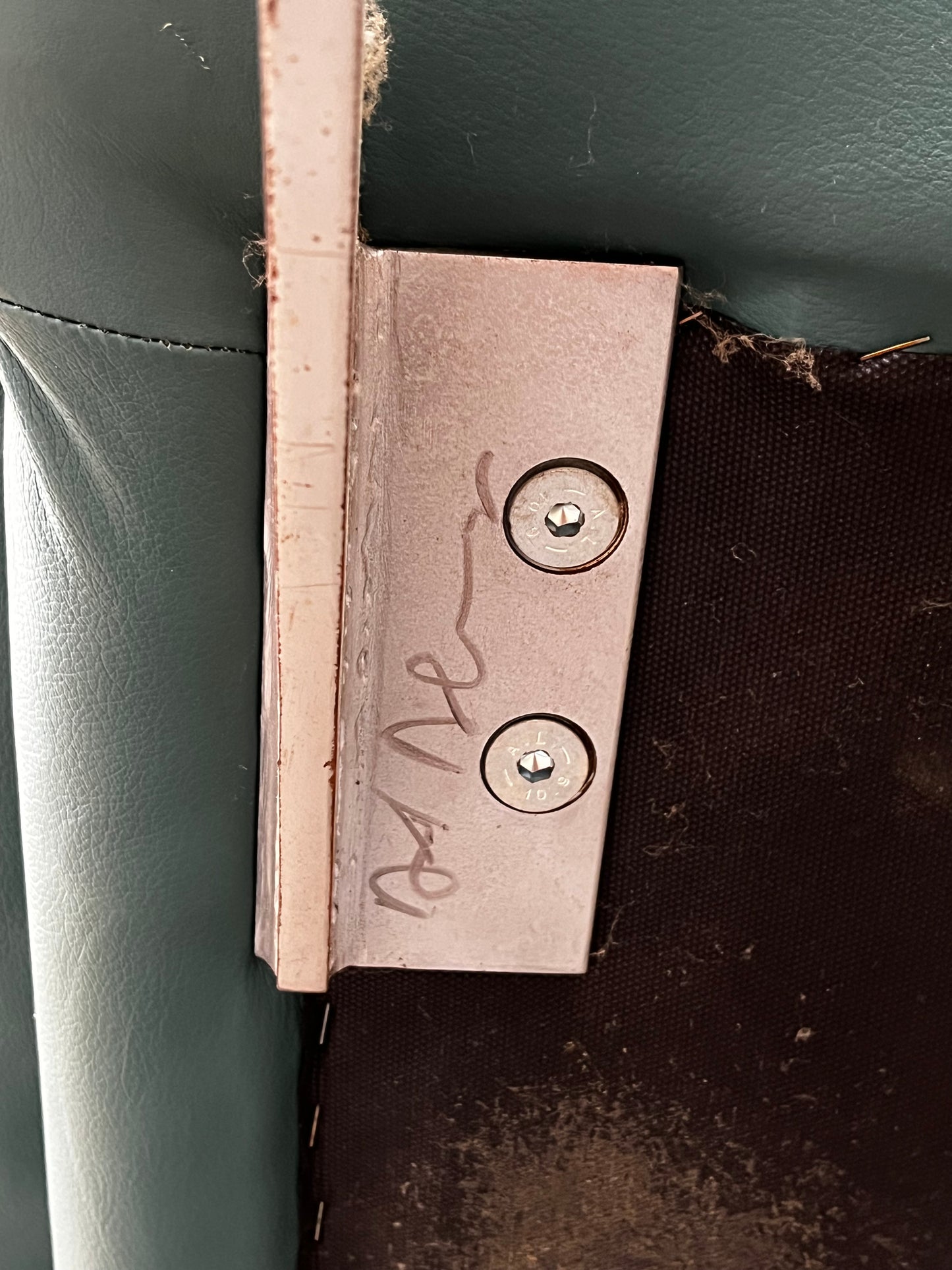 Post Modern Green Leather Armchair