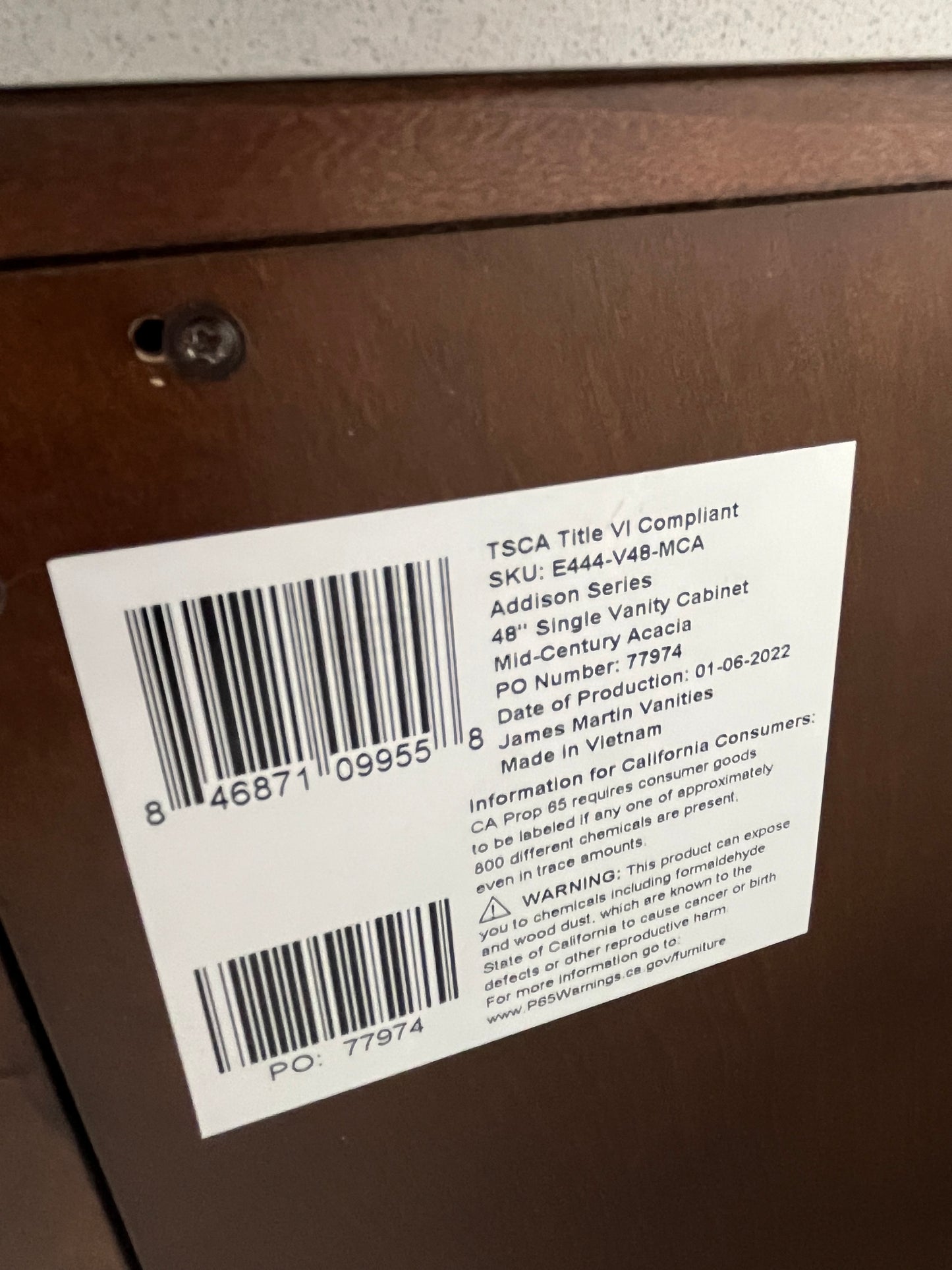 James Martin 48" Brown Single Sink Vanity