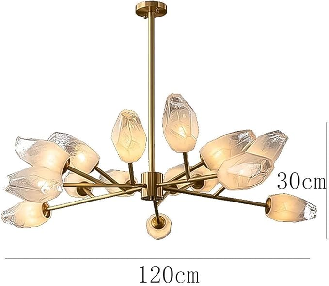 Sputnik Style Brass Tone 15 Bulb Chandelier
