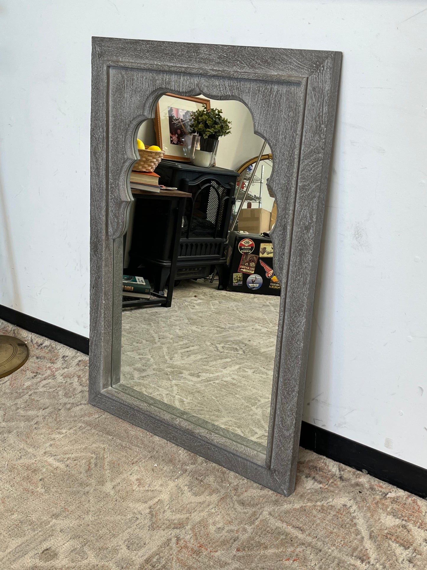 Mango Wood Ornate Framed Mirror