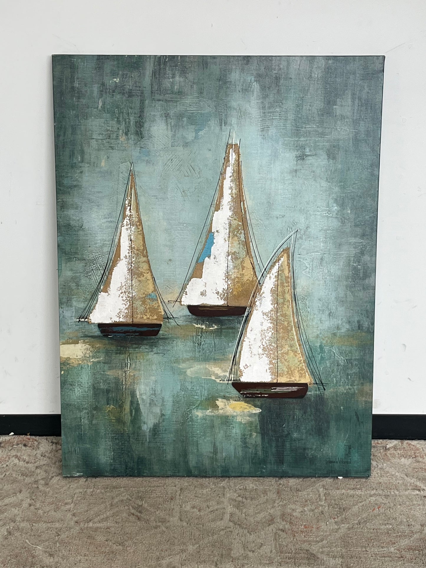 Villarreal "Sail Away" Framed Artwork
