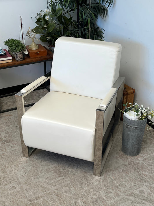 Modern Faux Leather Armchair